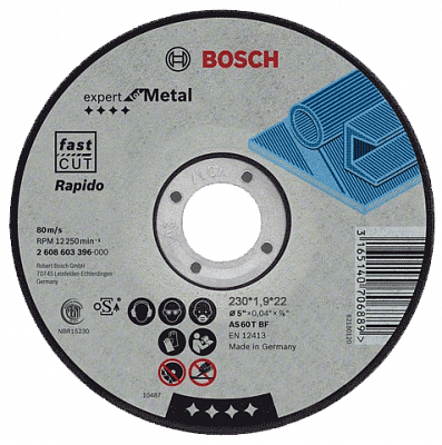 Круг отрезной по металлу 230*1,9*22 Bosch Expert for Metal