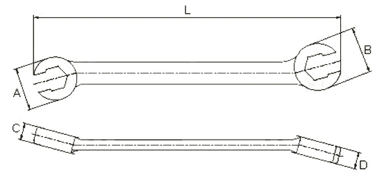 Ключ разрезной 10х13мм