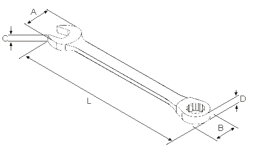 Ключ комбинированный трещоточный гибкий 72 зуба 15мм