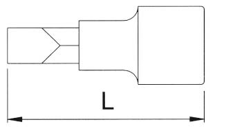 Головка торцевая 1/4" с вставкой SL3