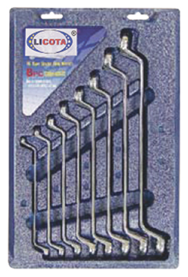 Набор ключей накидных 75гр. 6-22мм в пластиковой подложке 8пр
