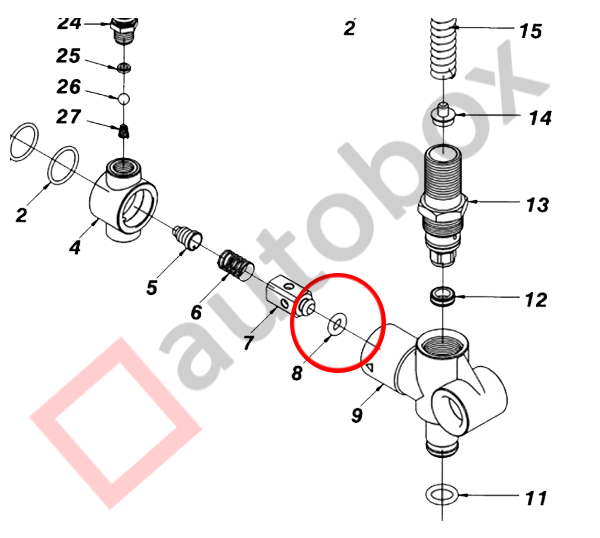 Кольцо D. 6х3 обратного клапана
