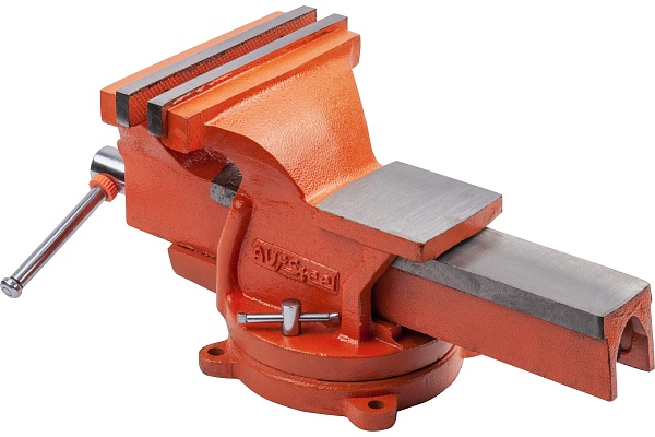 Тиски слесарные поворотные сталь 200мм "AV Steel"