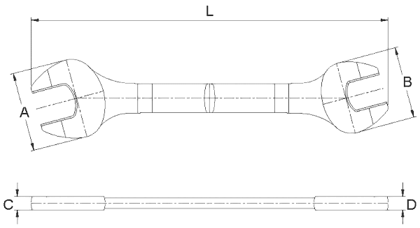 Ключ рожковый 14x17мм