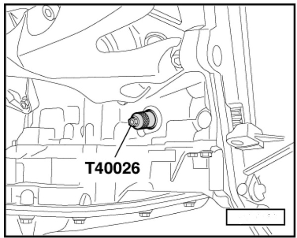 Фиксатор коленвала VAG T40026