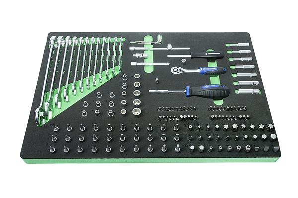 Тележка инструментальная 3 полоки с комплектом инструмента, 233 пр. 