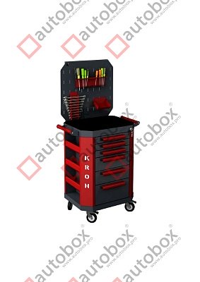 Инструментальная тележка с экраном и ящиками