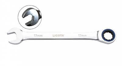 Ключ комбинированный трещоточный 100 зубьев 16 мм