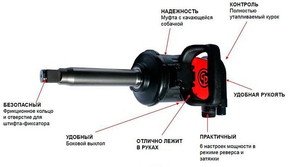 Гайковерт ударный 1", 2600 Нм