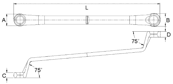 Ключ накидной 46x50мм