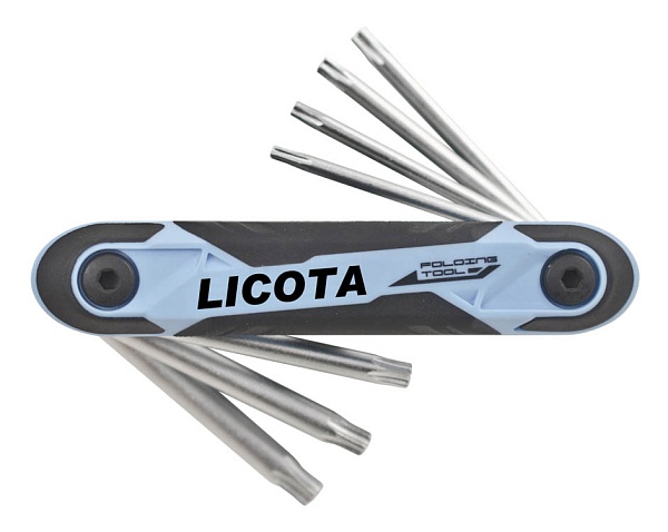 Набор складных ключей Torx, 7 пр.,  T10-T40