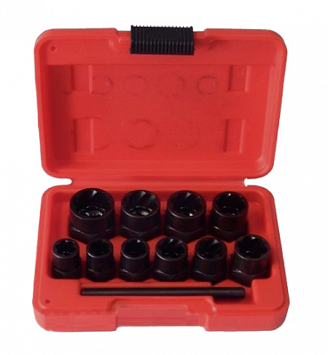 Набор головок-экстракторов коротких 9-19мм, 11 предметов (НЕ ЗАКАЗЫВАТЬ!!)
