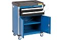 Тележка инструментальная, 2 выдвижных ящика, 2 полки с дверцами