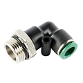 Уголок M1/4" цанга 6 мм, с уплотнением, пластм. корпус