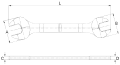 Ключ рожковый 10x12мм