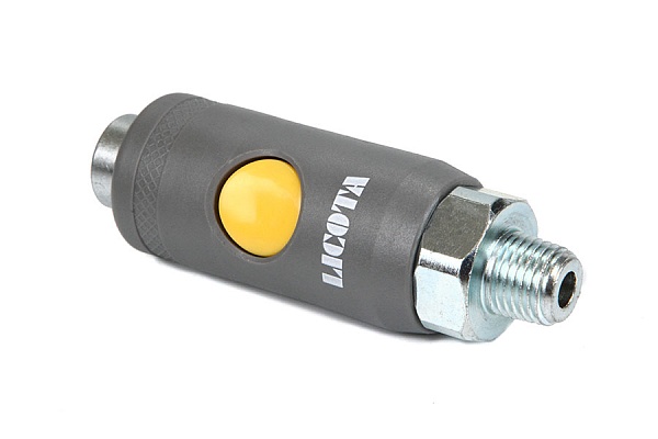 Пневморазъём двухкомпонентный с предохранителем 1/4" внеш. резьба