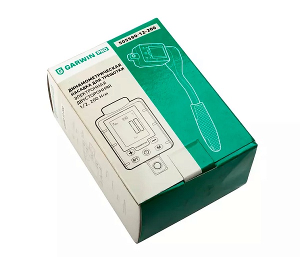 Динамометрическая насадка для трещотки, электронная, двусторонняя, 1/2, 200Нм