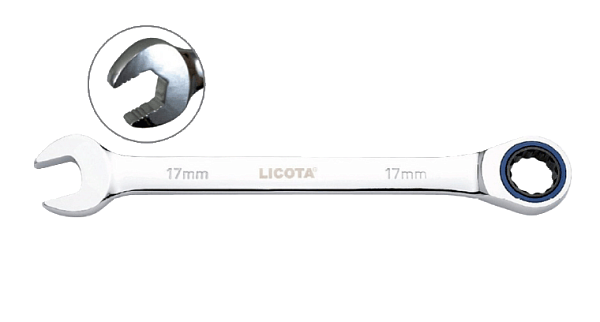 Трещоточные ключи Ключ комбинированный трещоточный 100 зубьев 13 мм в Барнауле  Ключ комбинированный трещоточный 100 зубьев 13 мм