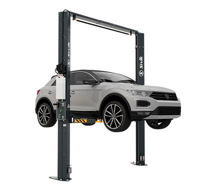 Подъемник двухстоечный, электрогидравлический, г/п 4.3 т, асимметричный, серый