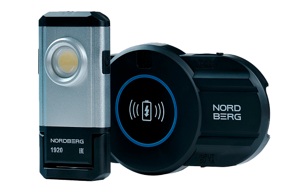 Фонарь светодиодный, аккумуляторный, с бесконтактным зарядным устройством