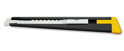 Нож OLFA с выдвижным лезвием 9 мм, черный