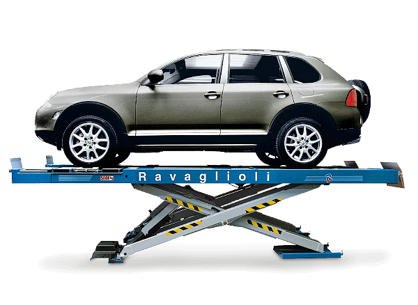 Подъемник ножничный, электрогидравлический, г/п 5 т, заглубляемый, платформы для сход-развала