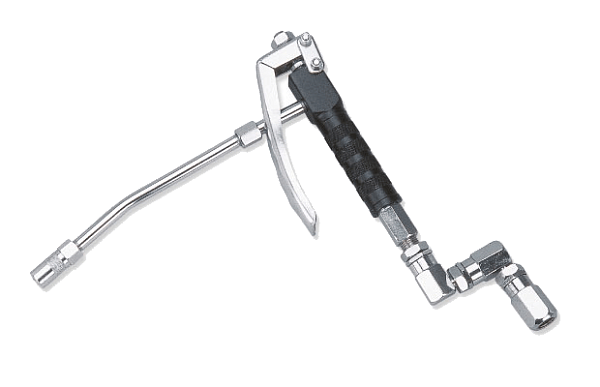 Профессиональный пистолет смазочный для нагнетателя, 517атм, трубка 150 мм, Z-образный шарнир