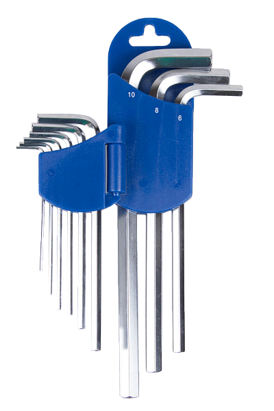 Набор шестигранников угловых длинных 9пр. 1,5-10мм