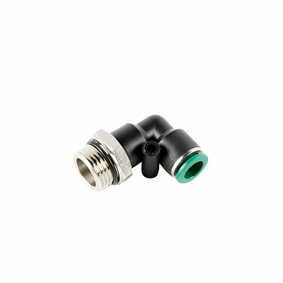 Уголок M1/4" цанга 6 мм, с уплотнением, пластм. корпус